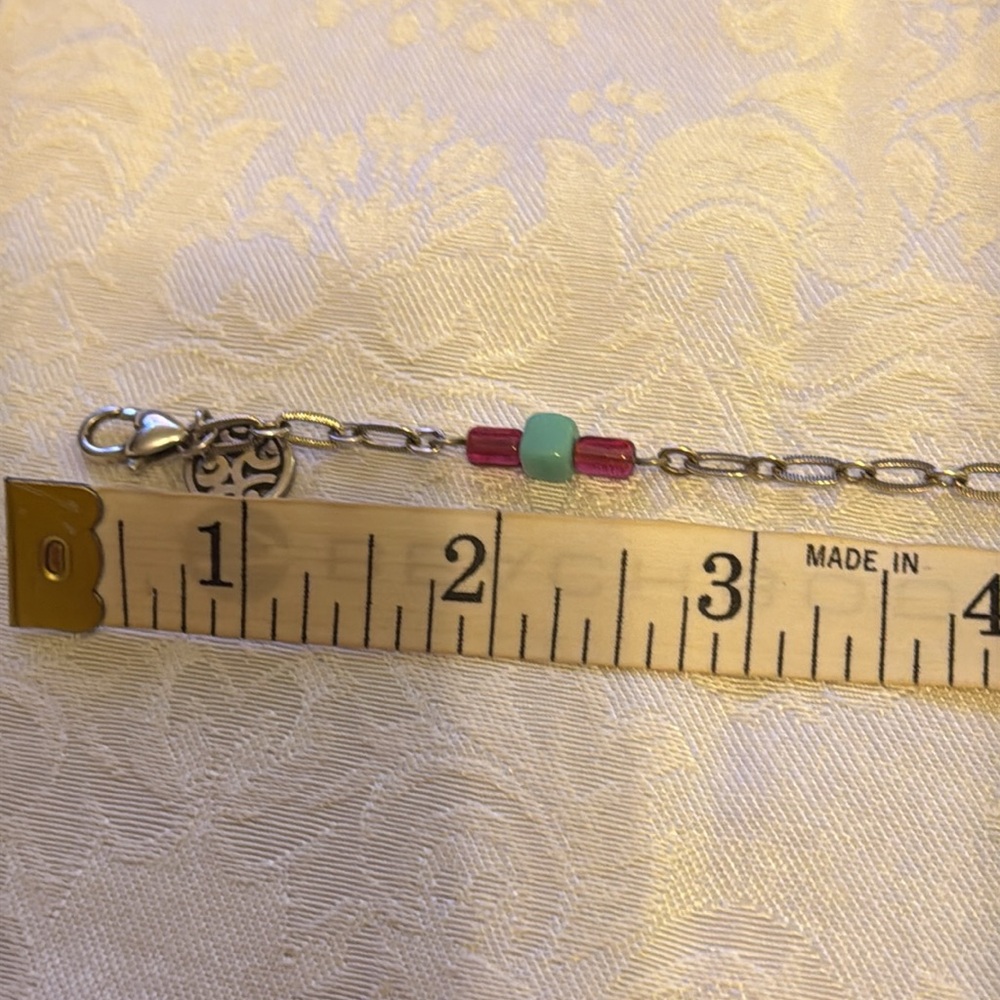 Brighton Beaded Silver Charm Ankle Bracelet - Picture 5 of 7